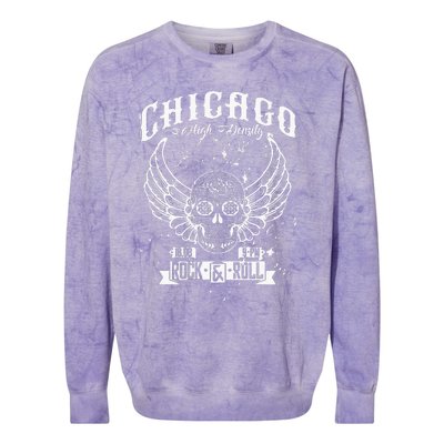 Chicago Classic Retro Vintage Illinois Windy RockNRoll Colorblast Crewneck Sweatshirt