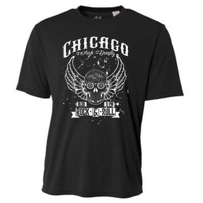 Chicago Classic Retro Vintage Illinois Windy RockNRoll Cooling Performance Crew T-Shirt