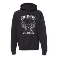 Chicago Classic Retro Vintage Illinois Windy RockNRoll Premium Hoodie