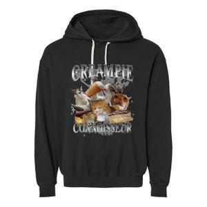 Creampie Connoisseur Raunchy Funny Cat Meme Adult Humor Garment-Dyed Fleece Hoodie