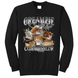 Creampie Connoisseur Raunchy Funny Cat Meme Adult Humor Sweatshirt