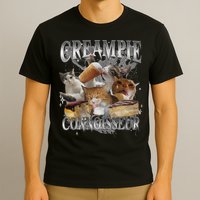 Creampie Connoisseur Raunchy Funny Cat Meme Adult Humor T-Shirt