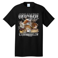 Creampie Connoisseur Raunchy Funny Cat Meme Adult Humor Tall T-Shirt