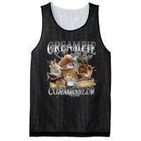 Creampie Connoisseur Raunchy Funny Cat Meme Adult Humor Mesh Reversible Basketball Jersey Tank