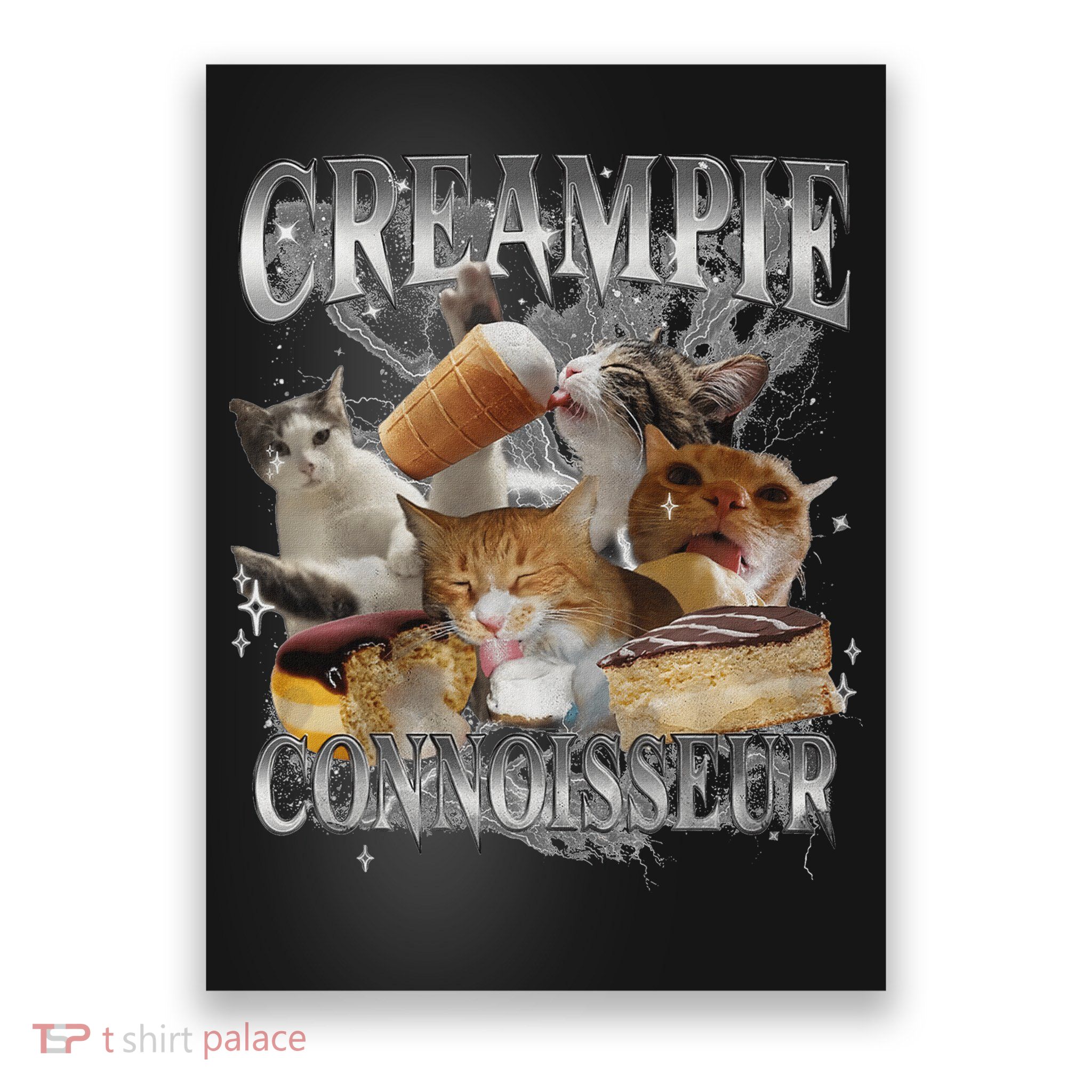 Creampie Connoisseur Raunchy Funny Cat Meme Adult Humor Poster