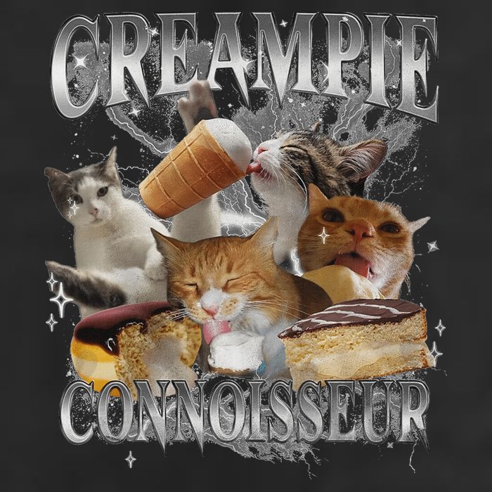 Creampie Connoisseur Raunchy Funny Cat Meme Adult Humor Trucker Hat