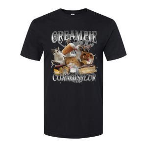 Creampie Connoisseur Raunchy Funny Cat Meme Adult Humor Softstyle CVC T-Shirt