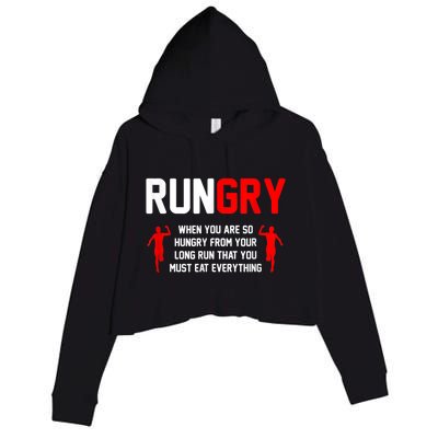 Cross Country Running XC Run Runner Crop Fleece Hoodie