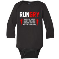 Cross Country Running XC Run Runner Baby Long Sleeve Bodysuit