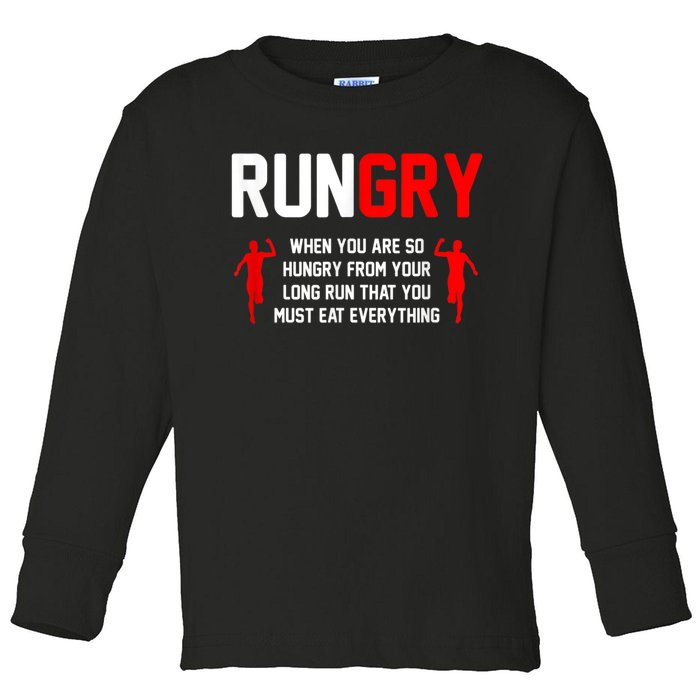 Cross Country Running XC Run Runner Toddler Long Sleeve Shirt