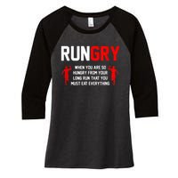 Cross Country Running XC Run Runner Women's Tri-Blend 3/4-Sleeve Raglan Shirt