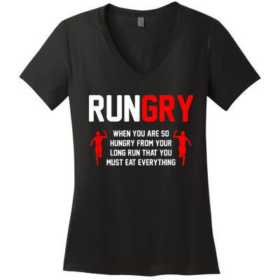 Cross Country Running XC Run Runner Women's V-Neck T-Shirt