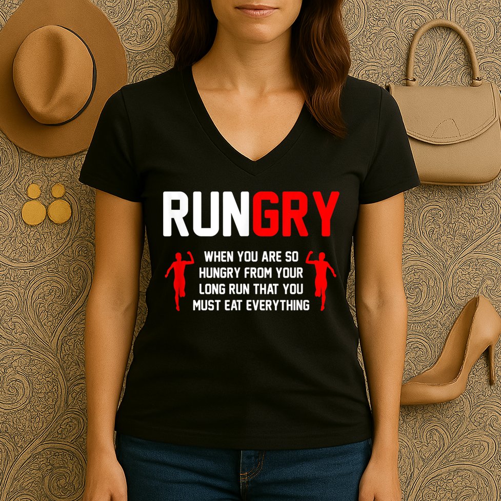 Cross Country Running XC Run Runner Women's V-Neck T-Shirt