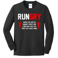 Cross Country Running XC Run Runner Kids Long Sleeve Shirt