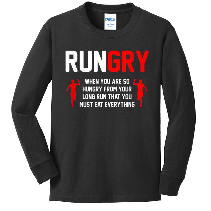 Cross Country Running XC Run Runner Kids Long Sleeve Shirt