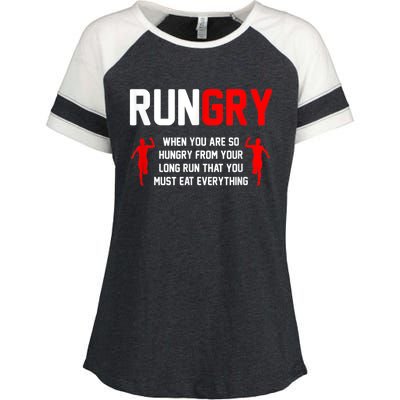 Cross Country Running XC Run Runner Enza Ladies Jersey Colorblock Tee