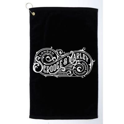 Christmas Carol Scrooge And Marley Counting House Gift Cute Gift Platinum Collection Golf Towel