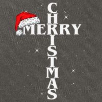 Christian Christmas Santa Hat Jesus Cross And Snow Cotton Canvas Backpack