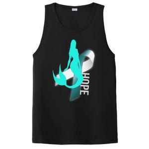 Cervical Cancer Survivor Gift Mermaid Ribbon Hope Wife Gift PosiCharge Competitor Tank