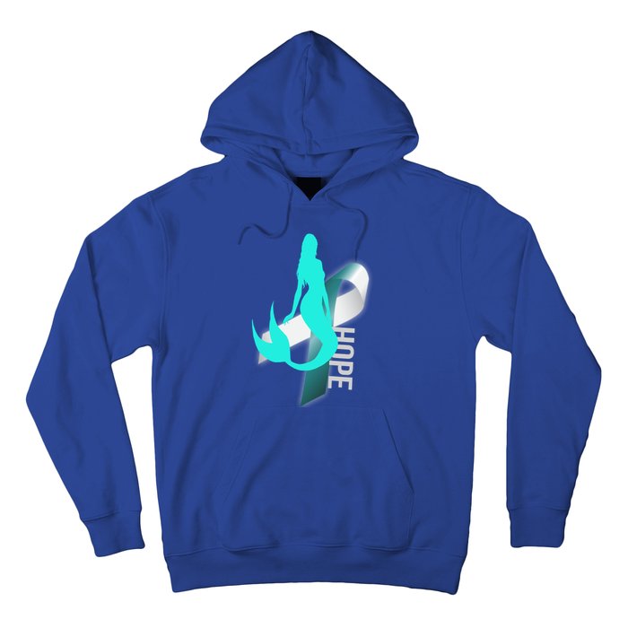 Cervical Cancer Survivor Gift Mermaid Ribbon Hope Wife Gift Hoodie