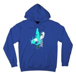 Cervical Cancer Survivor Gift Mermaid Ribbon Hope Wife Gift Tall Hoodie