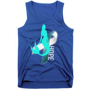 Cervical Cancer Survivor Gift Mermaid Ribbon Hope Wife Gift Tank Top