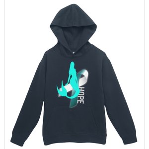 Cervical Cancer Survivor Gift Mermaid Ribbon Hope Wife Gift Urban Pullover Hoodie