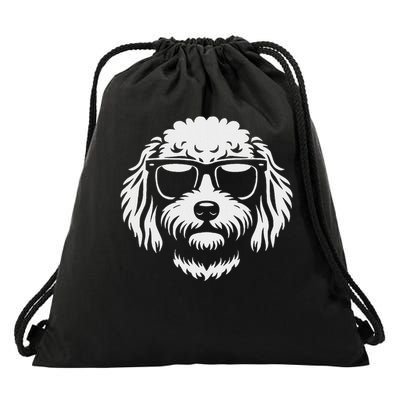 Cute Cavapoo Sunglasses Dog Graphic Design Drawstring Bag