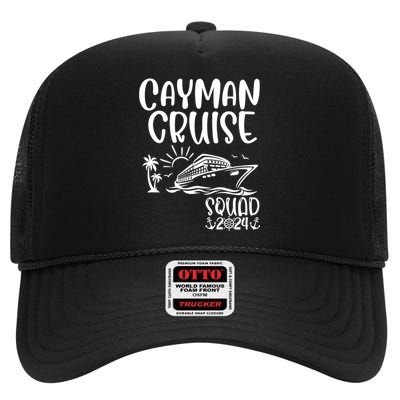 Cayman Cruise Squad 2024 Cayman Holiday Family Matching High Crown Mesh Back Trucker Hat