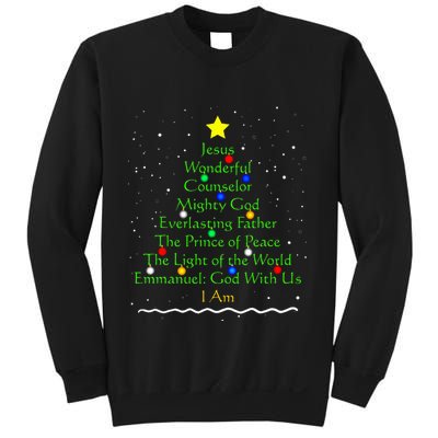 Christian Christmas S Bible Names Of Jesus Gift Tree Sweatshirt