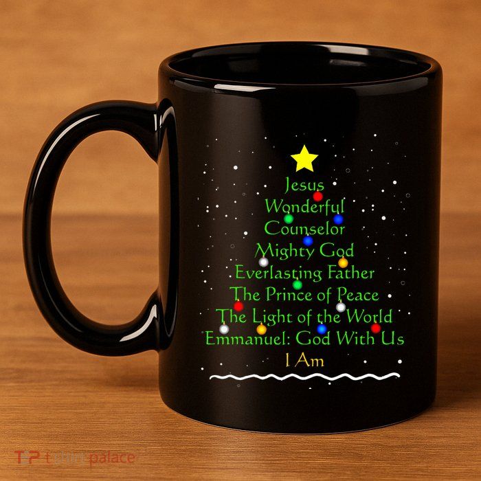 Christian Christmas S Bible Names Of Jesus Gift Tree 11oz C Handle Ceramic Mug