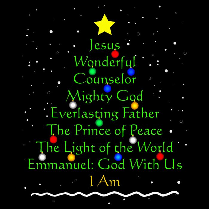 Christian Christmas S Bible Names Of Jesus Gift Tree Cooling Performance Long Sleeve Crew