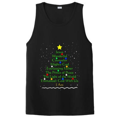 Christian Christmas S Bible Names Of Jesus Gift Tree PosiCharge Competitor Tank