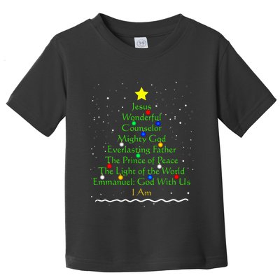 Christian Christmas S Bible Names Of Jesus Gift Tree Toddler T-Shirt