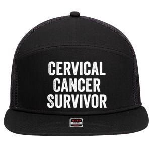 Cervical Cancer Survivor Gift 7 Panel Mesh Trucker Snapback Hat