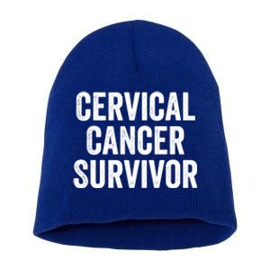 Cervical Cancer Survivor Gift Short Acrylic Beanie