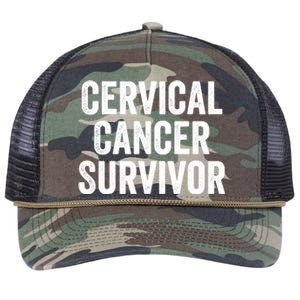 Cervical Cancer Survivor Gift Retro Rope Trucker Hat Cap