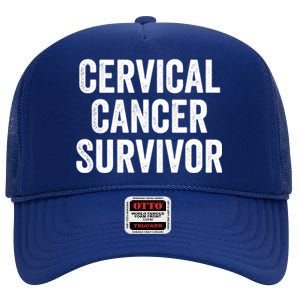 Cervical Cancer Survivor Gift High Crown Mesh Back Trucker Hat