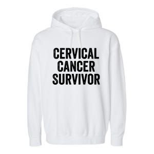 Cervical Cancer Survivor Gift Garment-Dyed Fleece Hoodie