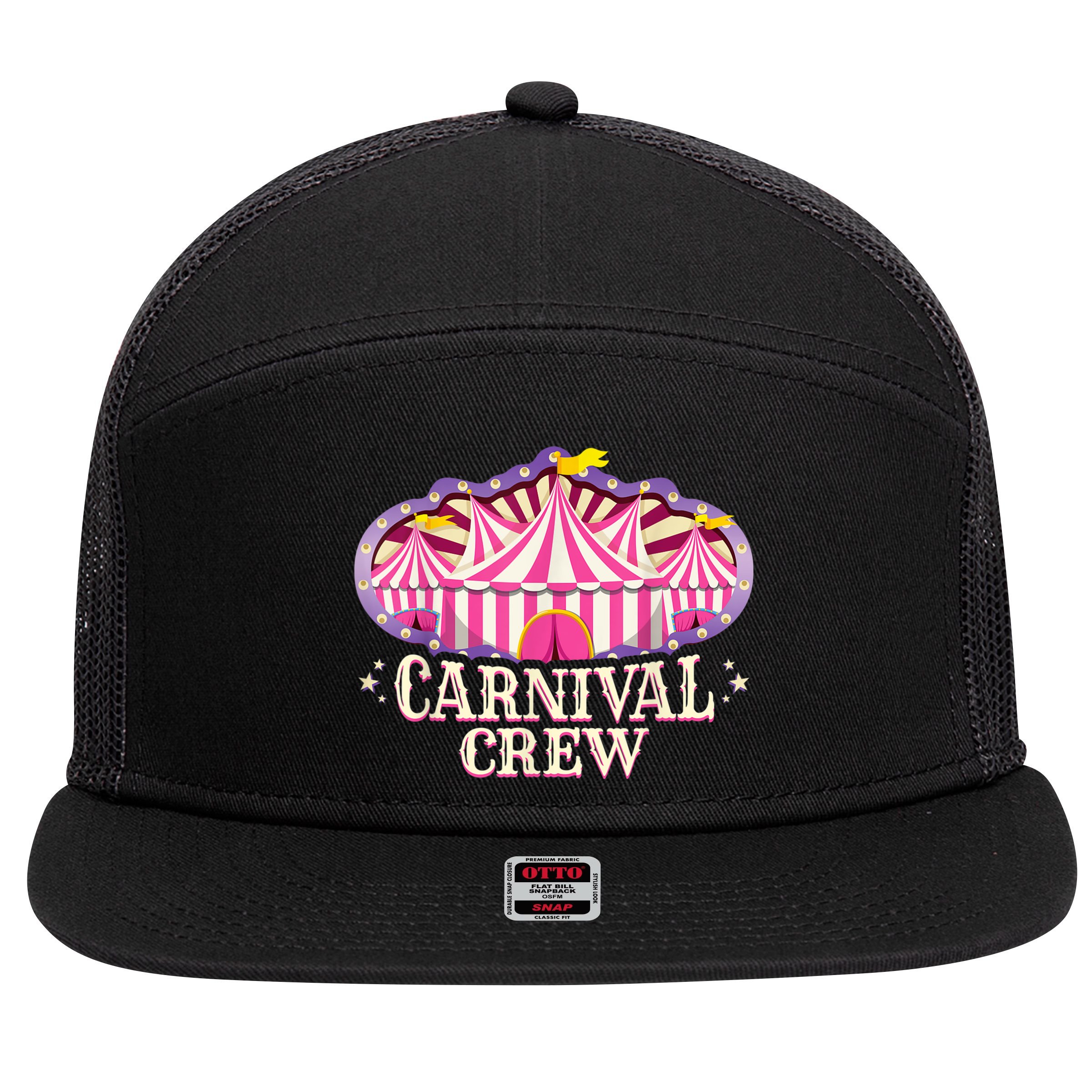 Carnival Crew Shirts Carnival Shirts Carnival 7 Panel Mesh Trucker Snapback Hat
