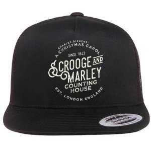 Christmas Carol Scrooge & Marley Holiday Design Tradition Flat Bill Trucker Hat