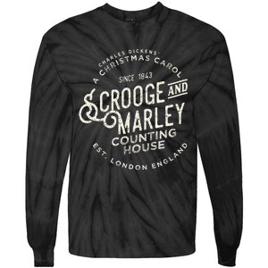 Christmas Carol Scrooge & Marley Holiday Design Tradition Tie-Dye Long Sleeve Shirt