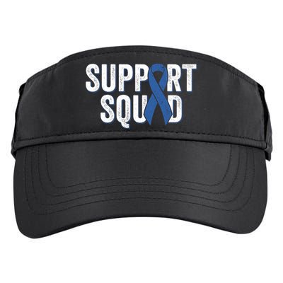 Colon Cancer Support Squad Blue Colorectal Awareness Ribbon Gift Adult Drive Performance Visor