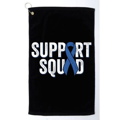 Colon Cancer Support Squad Blue Colorectal Awareness Ribbon Gift Golf Towel
