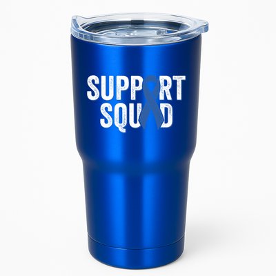Colon Cancer Support Squad Blue Colorectal Awareness Ribbon Gift Tumbler