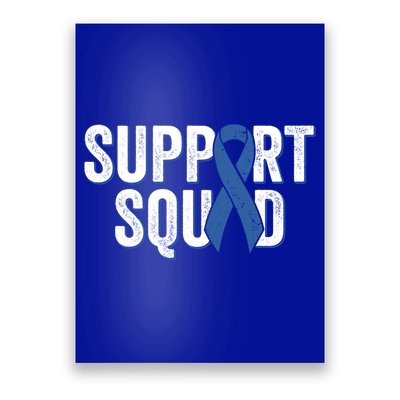Colon Cancer Support Squad Blue Colorectal Awareness Ribbon Gift Poster