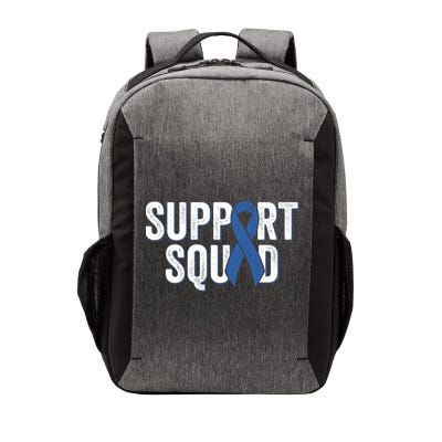 Colon Cancer Support Squad Blue Colorectal Awareness Ribbon Gift Vector Backpack
