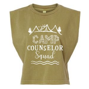 Camp Counselor Squad Gift Idea For Summer Camp Counselors Cool Gift Garment-Dyed Women's Muscle Tee