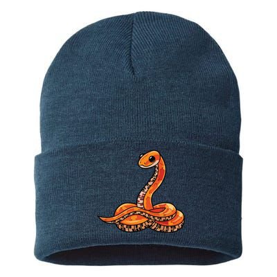 Cute Corn Snake Sustainable Knit Beanie