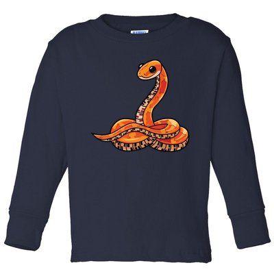 Cute Corn Snake Toddler Long Sleeve Shirt